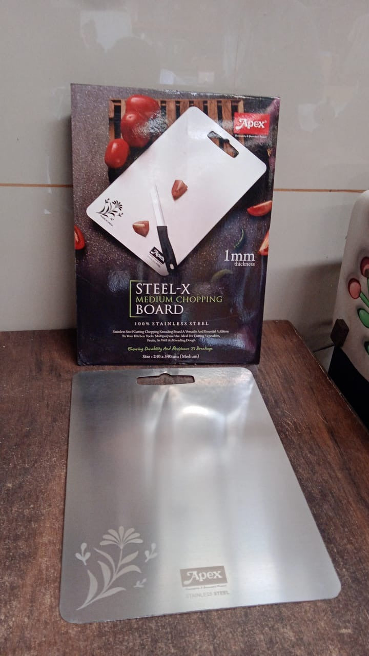 Apex Steel-X Stainless Steel Medium Chopping Board Apex Steel-X Stainless Steel Medium Chopping Board